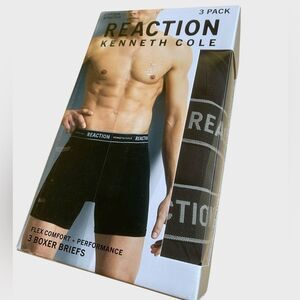 NWT Kenneth Cole Reaction 3-Pack Boxer Briefs Men's Size L Cotton Elastane 4.5"